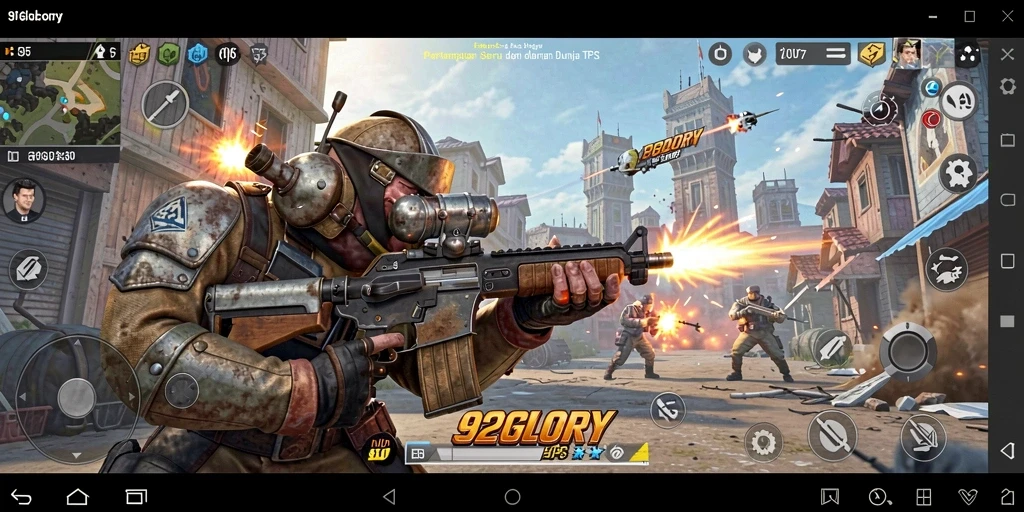 Tampilan gameplay intens dalam 92GLORY yang mengasyikkan.