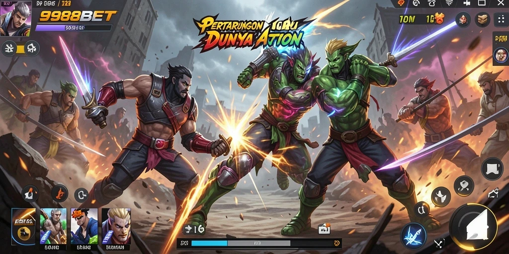 Tampilan intens dari gameplay seru 988BET.