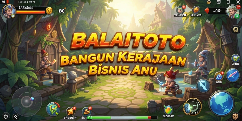 Screenshot utama BALAITOTO menampilkan permainan seru dalam membangun bisnis.