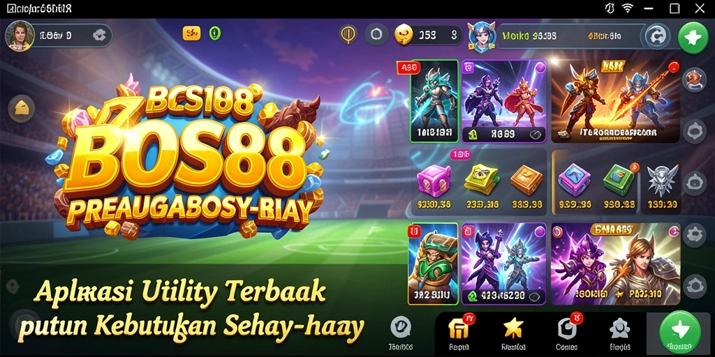 Tampilan utama BOS88 dengan fitur-fitur Utility yang lengkap.