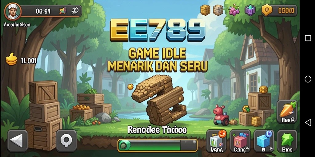 Tangkapan layar memperlihatkan gameplay seru dari EE789 dengan pengumpulan otomatis.