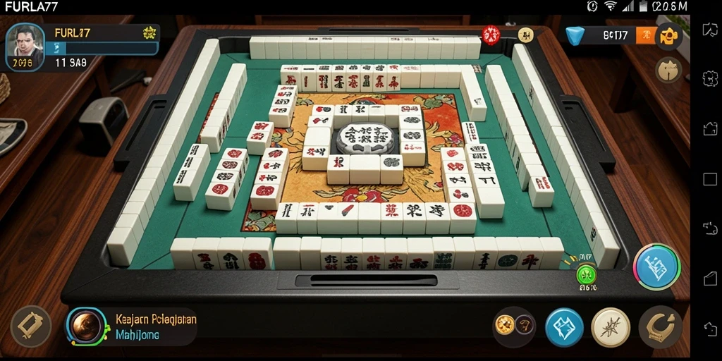 Screenshot gameplay FURLA77 yang menampilkan aksi Mahjong yang seru.