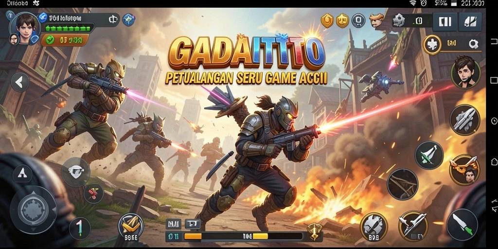 Gameplay seru GADAITOTO dengan pertarungan yang mendebarkan.
