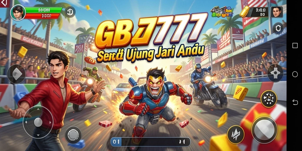 Tampilan menarik dari gameplay balapan di GB777.