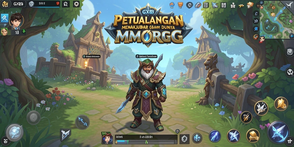 Gameplay GX88 dengan aksi seru dalam dunia MMORPG.