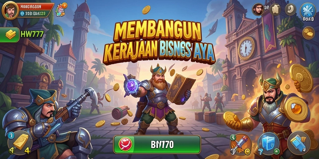 Screenshot utama HW777 menampilkan gameplay Tycoon yang menegangkan.