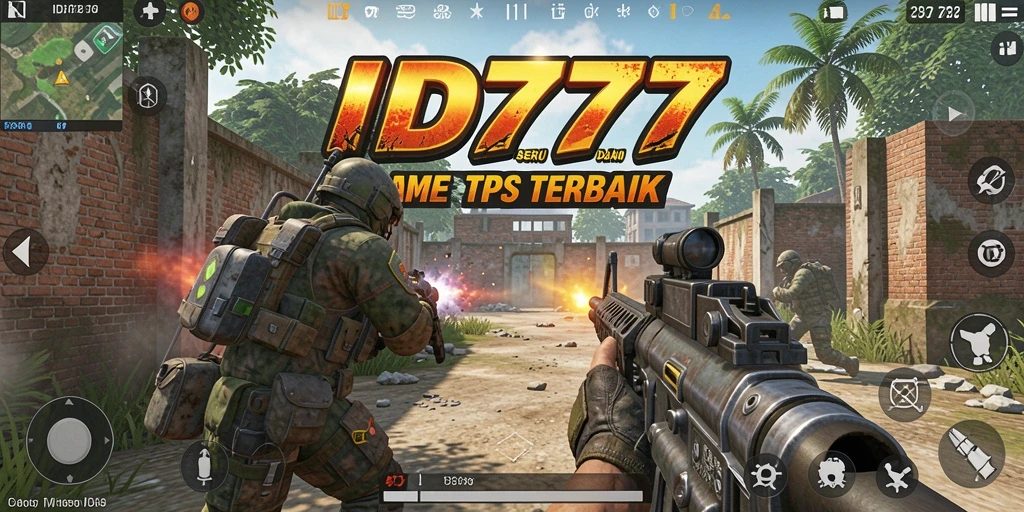 Tampilan aksi mendebarkan dalam game TPS ID777.