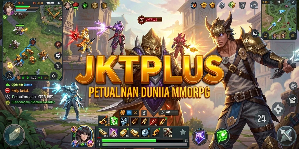 Tampilan epic gameplay JKTPLUS saat menjelajahi dunia MMORPG.