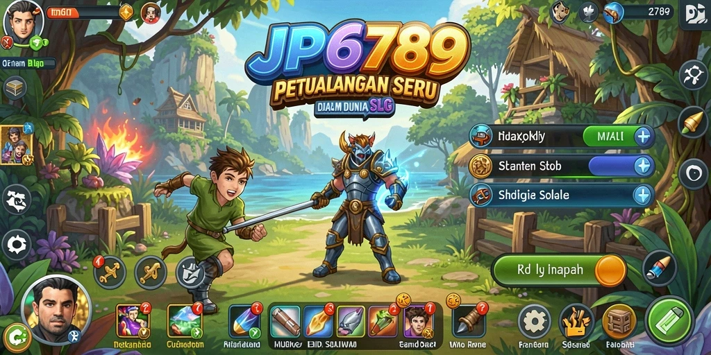 Screenshot JP6789 menampilkan aksi strategi dalam gameplay SLG.