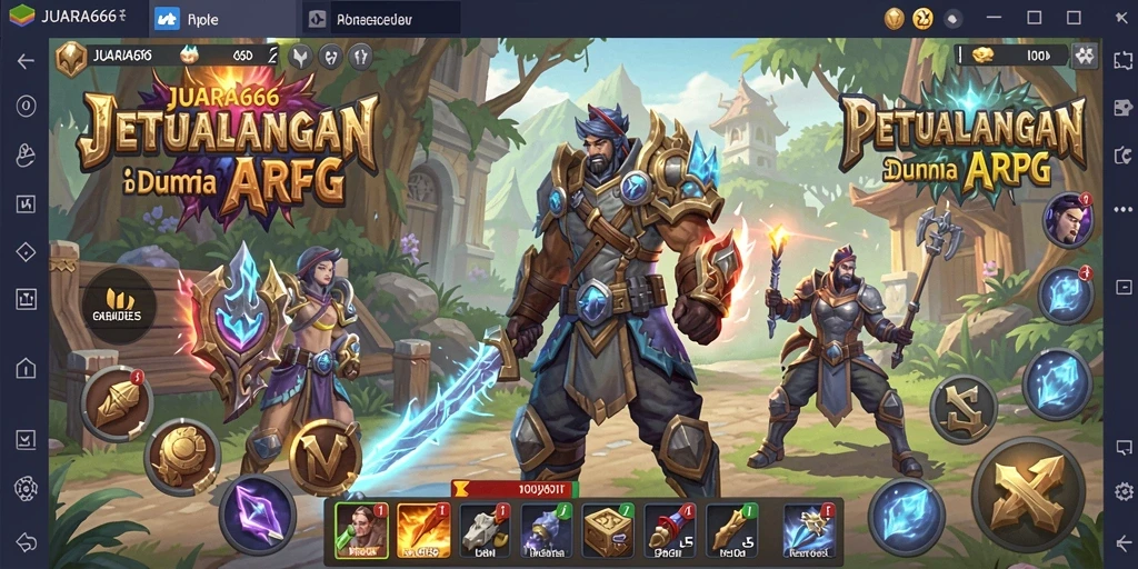 Gameplay seru dan menantang di JUARA666 dengan aksi ARPG.