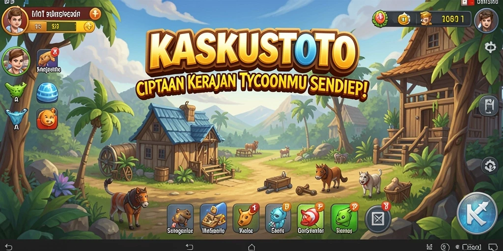 Tampilan menarik dari gameplay KASKUSTOTO yang menampilkan pengelolaan bisnis.