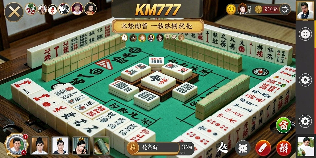 Tampilan screenshot permainan KM777 yang menampilkan aksi seru Mahjong.