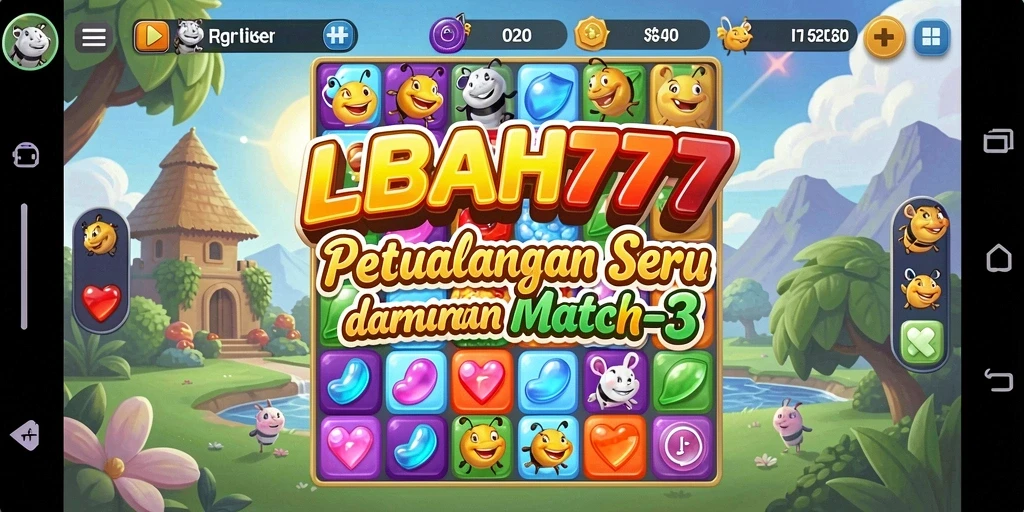 Tampilan seru gameplay LEBAH777 yang penuh tantangan Match-3.