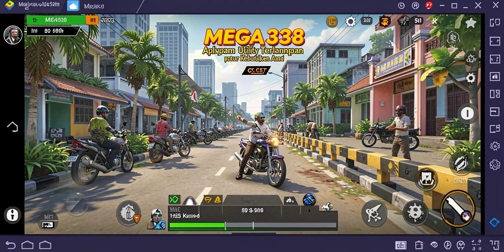 Tampilan utama MEGA338 dengan fitur-fitur Utility yang lengkap.