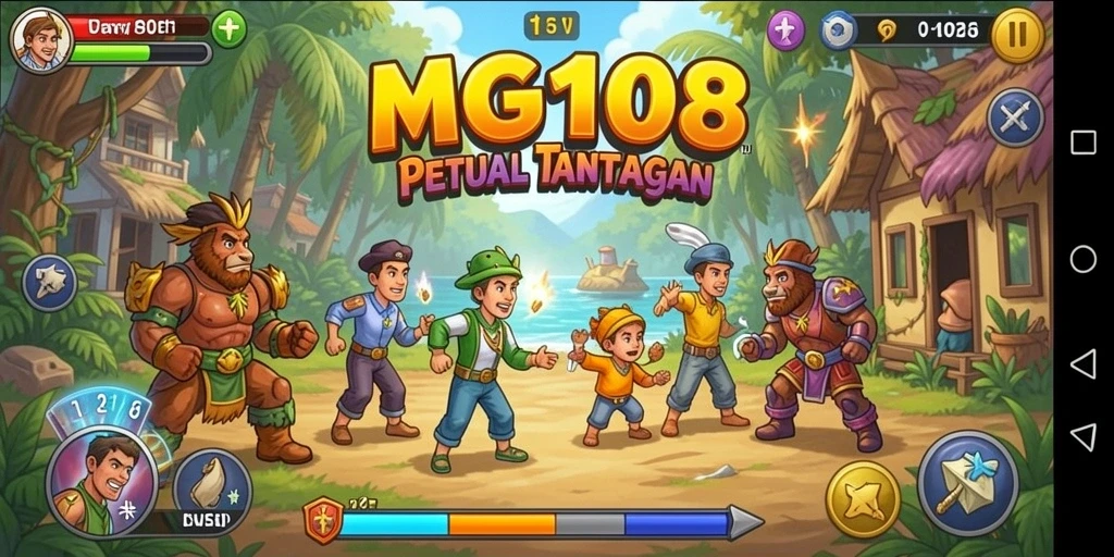 Tampilan gameplay MG108 yang seru dan penuh tantangan.