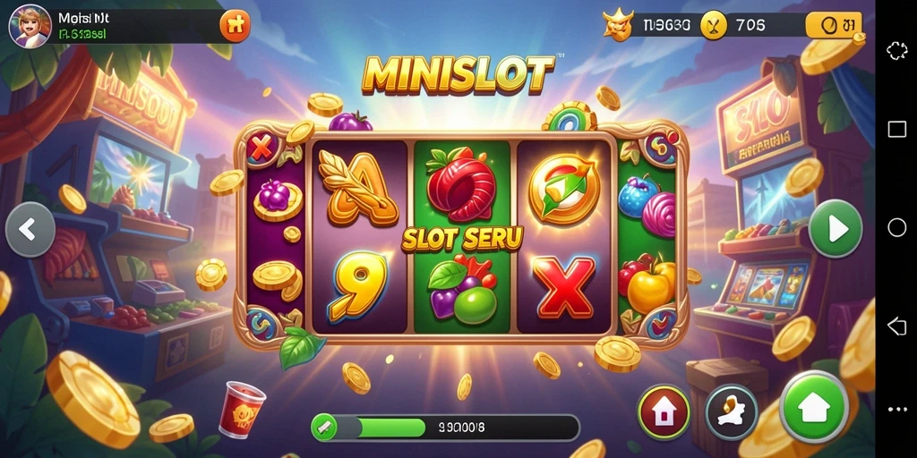 Tampilan menawan gameplay MINISLOT dengan mesin slot yang seru.