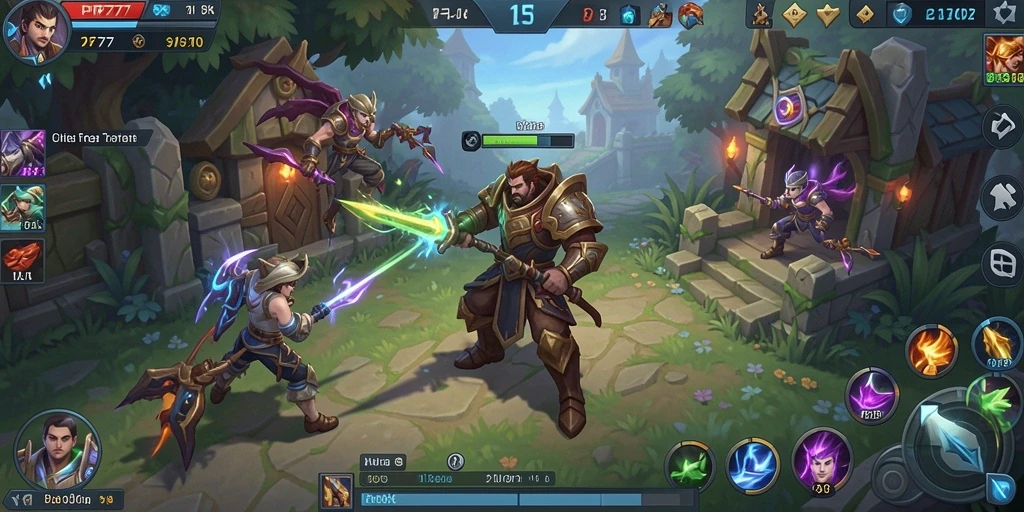 Screenshot gameplay PF777 menunjukkan aksi seru dan strategi tim.