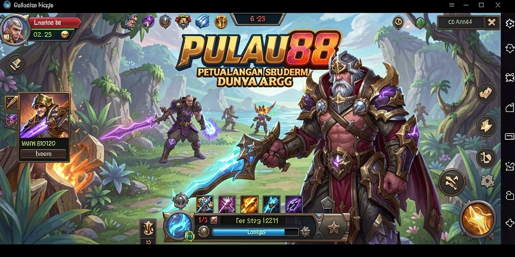 Tampilan menarik dari gameplay PULAU88 dalam aksi petualangan ARPG.