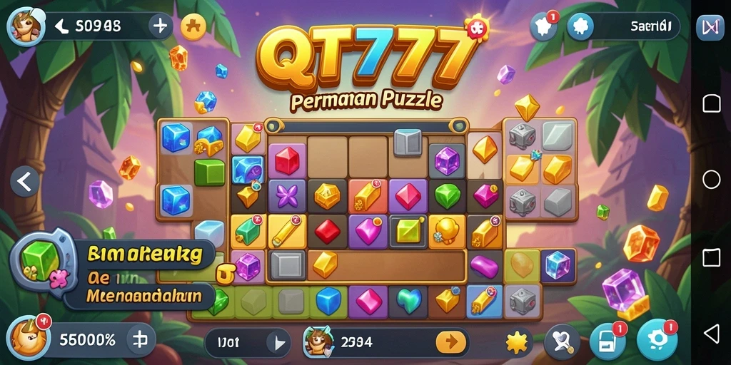 Gameplay QT777 dengan berbagai puzzle menarik.