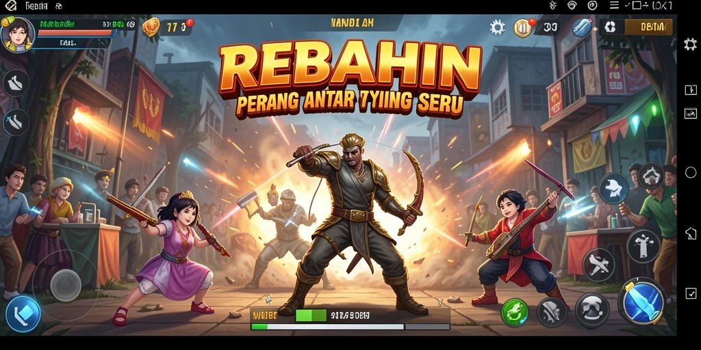 Screenshot menggambarkan aksi intens dalam game FPS.
