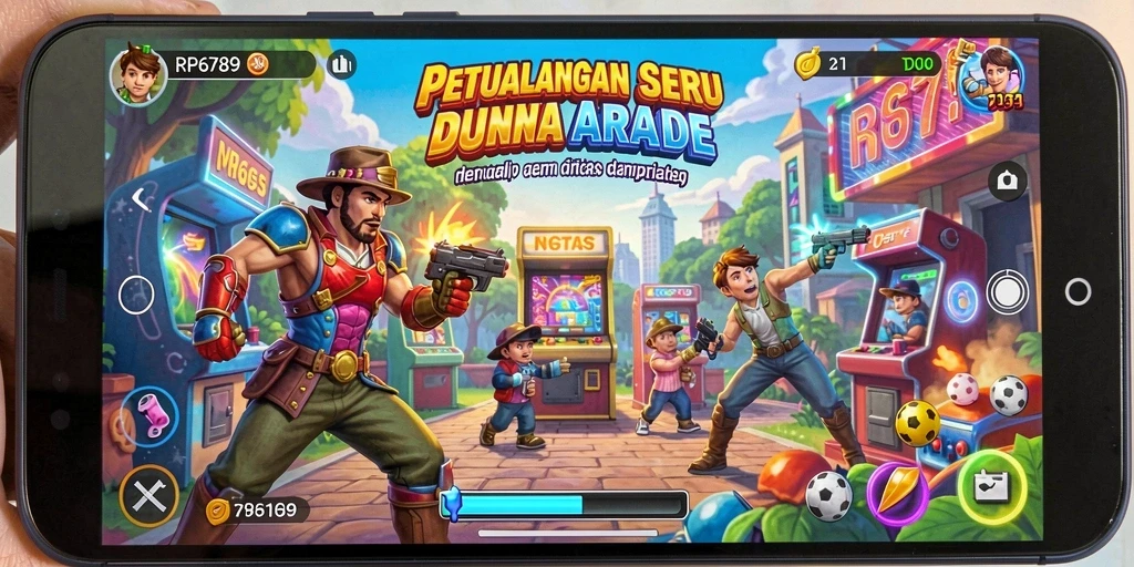 Tangkapan layar utama RP6789 menampilkan aksi intens dan gameplay seru.