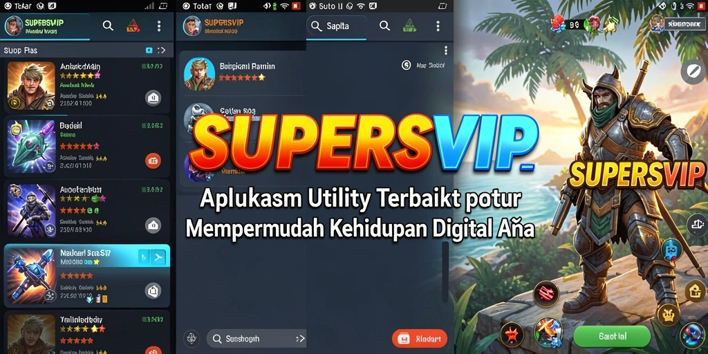 Tampilan antarmuka SUPERSVIP yang modern dan fungsional.