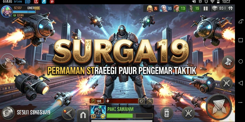 Tampilan menarik dari gameplay strategis SURGA19.